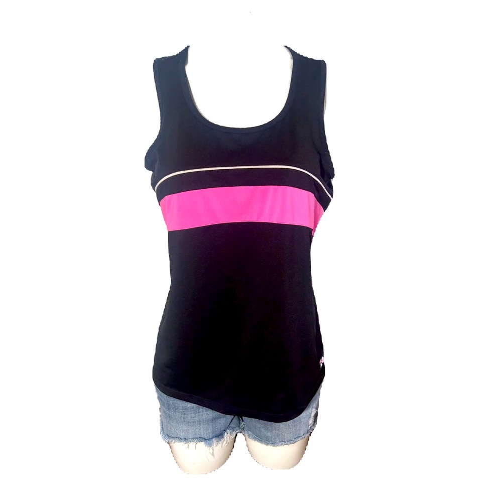 FILA ATHLETIC WOMEN TOP IN BLACK AND PINY TANK TOP IN SIZE LARGE